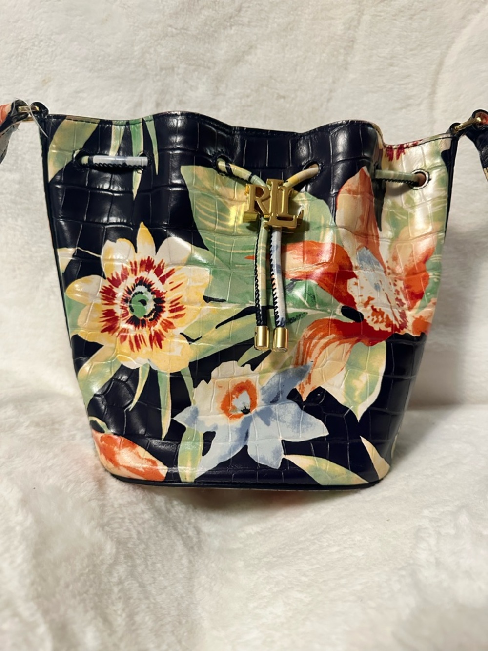Floral drawstring bag - “Andie” by Lauren Ralph Lauren